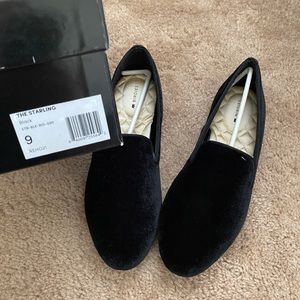 Black velvet shoes